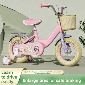 Bicicleta de Montaña Infantil Personalizada al por Mayor, Mini Bicicleta de 16 Pulgadas con Cuadro de Acero, Una Velocidad, Ruedas de Entrenamiento, Frenos y Plástico - Product Image 6