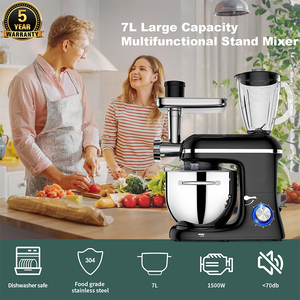 Landwee 1500W 5-en-1 Mélangeur de nourriture électrique Aide à la cuisine à domicile avec bols mélangeurs en acier inoxydable 6L <span class=keywords><strong>7L</strong></span> 8L Stand OEM/ODM - Product Image 5