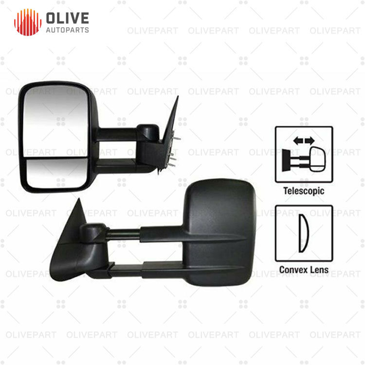Left+Right Extend Towing Telescoping Manual Side Mirrors chrome for GMC SILVERADO 1999-2006