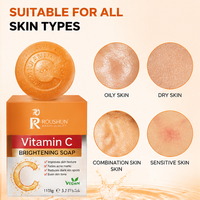 Savon Herbal VC Éclaircissant et Blanchissant pour les Mains, Savons Artisanaux à la Vitamine C, Transparent, pour Tous Types de Peau