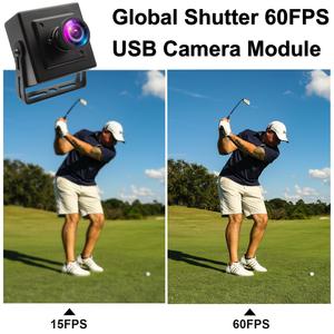 ELP 5MP全球快门USB相机无失真镜头广角125度60fps OX05B1S用于运动运动检测、电脑、笔记本电脑 - Product Image 5