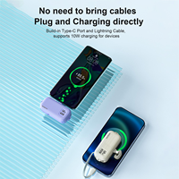 Mini batterie externe magnétique sans fil 5000 mAh, charge rapide 10 W, ultra-fine, portable, pour iPhone