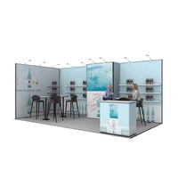 Stand d'exposition modulaire en aluminium imprimé sur mesure 10x20 pieds, stand d'exposition portable