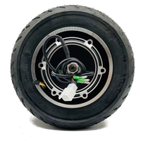 Motor DC Brushless 24V 36V 48V 350W 500W 10 Inci dengan Rem Tromol As Bilateral dan Ban untuk Skateboard Listrik Mini