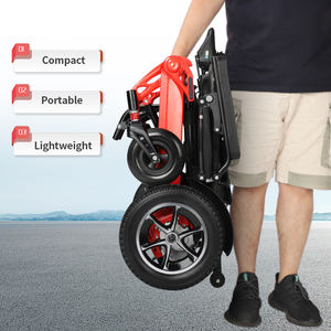 Venta al por mayor precio barato de aluminio plegable portátil sillas de ruedas eléctricas andador y andador ayuda para caminar para los discapacitados - Product Image 3