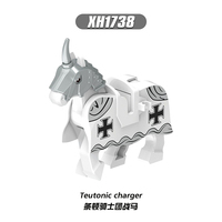 X0317 Soldats Médiévaux Chevaliers Chevaux Briques de Construction Éducatives pour Enfants Mini Figurines Jouet de Montage Juguete