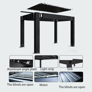 Motorisierte Faltbare Lamellendach Bioklimatische Aluminium Outdoor Premium Anpassbare Garten Terrasse Pergola - Product Image 5