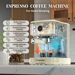 <span class=keywords><strong>Cafetera</strong></span> Espresso Eléctrica Semiautomática de Aluminio 2024, 20 Bares de Presión, 1100W, Ecológica, Regalo Disponible Ahora - Product Image 2