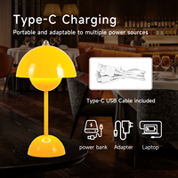 Lampe de table rechargeable sans fil portable moderne 3 couleurs LED tactile pour la décoration de la maison et de la chambre à coucher