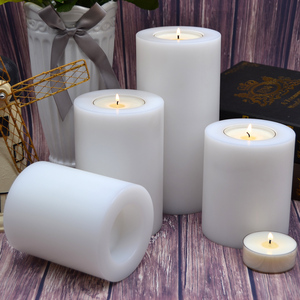 Porte-bougie en <span class=keywords><strong>plastique</strong></span> blanc de style nordique pour l'extérieur - Product Image 5