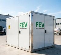 Système de stockage d'énergie en conteneur extérieur 2,4 MW 2400 kWh 20 pieds, batterie solaire au lithium haute tension LiFePO4 1200 kWh