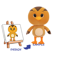 Porte-clés personnalisé en peluche ultra douce avec rembourrage en coton PP, design porte-monnaie réconfortant
