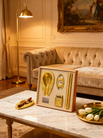 Lubinsky Cigar Gift Set Cendrier/briquet/couteau à cigare/tuyau en métal 4 en 1 Accessoire à cigare