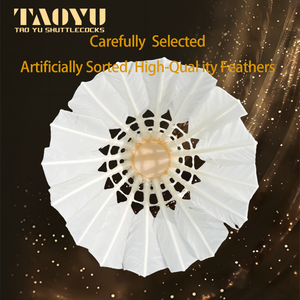 Воланы для бадминтона Tao Yu T500-12 из натурального пера – легкие, профессиональные, для командных тренировок, для занятий спортом на открытом воздухе, высокая прочность, скорость - Product Image 4