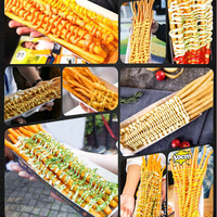 Machine à faire des frites de pommes de terre en acier inoxydable, presse manuelle, machine à frites longues et larges