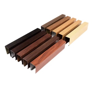 Hạt gỗ kim loại trang trí hình chữ U gạch Trần treo trần trang trí nội thất cho khách sạn bệnh viện dễ dàng Trần lưới - Product Image 4