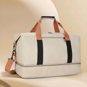 Unisex Leather Eco-Friendly Water-Resistant 20-35L Large Capacity Lightweight Foldable Travel Tote Bag Zipper Closure Hiking - Product Image 2