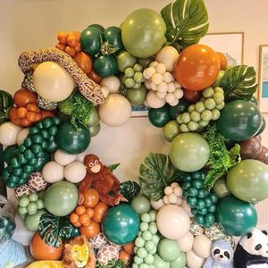 Kit d'<span class=keywords><strong>arche</strong></span> de ballons <span class=keywords><strong>Jungle</strong></span>, <span class=keywords><strong>arche</strong></span> de ballons marron avec des ballons à imprimé animal pour anniversaire, mariage, fête de remise de diplôme - Product Image 2