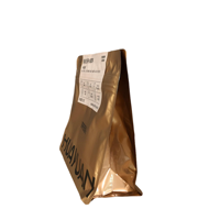 Sac en papier kraft à fermeture éclair avec soufflet latéral, imprimé en gravure, biodégradable, compostable, de qualité alimentaire, résistant à l'humidité, pour café et thé