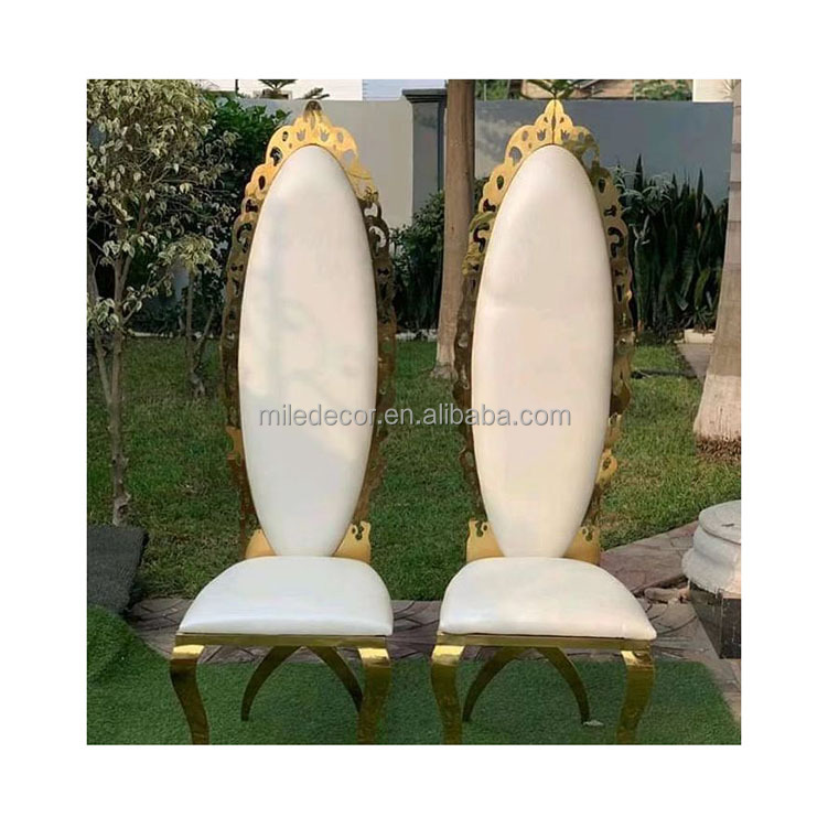 Fournitures de mariage nouvelle arrivée chaise en métal chaises en or pour la mariée et le marié et les nouveaux couples