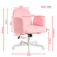 Chaise de réunion pivotante à assise large et inclinable, avec pieds croisés, pour bureau à domicile, étude ou ordinateur