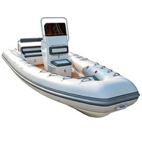 Bateau pneumatique à coque en fibre de verre PVC Mehler SP580 580 cm avec console