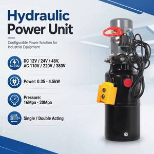 Unité hydraulique 12V 24V, pompe à double effet 1,5-15L, avec commande filaire en aluminium et plastique pour table élévatrice, chariot élévateur, palan - Product Image 2