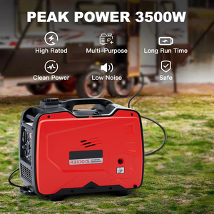 Générateur d'électricité portable à essence ZIAO <span class=keywords><strong>3kW</strong></span> super silencieux pour caravane, maison, secours et camping en plein air - Product Image 2