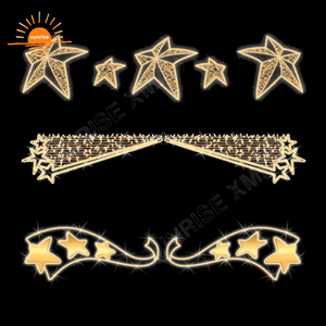 Decorazione del nuovo anno cross Street appeso Led attraverso la strada motivo luce per le esposizioni Festive natale 3D decorazione luce per giardino - Product Image 2