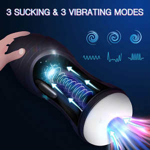 3Dテクスチャード加工のリアルなポケットプッシー電気ペニスストローカー大人のおもちゃ振動自動男性オナホール吸盤男性用 - Product Image 2