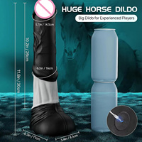 Riesiger Realistischer Pferde-Analdildo mit 7 Vibrationsmodi, Fernbedienung, Drachen-Monster-Dildo-Vibrator für Frauen