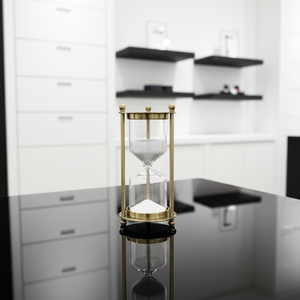 Aleo Art Deco, minuteur en acier inoxydable fait main, portable, écologique, durable, longue durée, 5 minutes, NOUVELLES ARRIVÉES, Anniversaire - Product Image 2