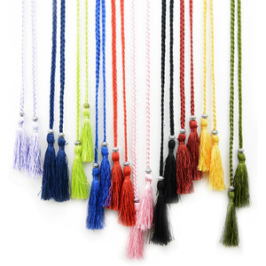 <span class=keywords><strong>Ceinture</strong></span> fine pour femme, style chinois, tressée, avec pompon et nœud décoratif, <span class=keywords><strong>noire</strong></span> unie, tendance décontractée - Product Image 1