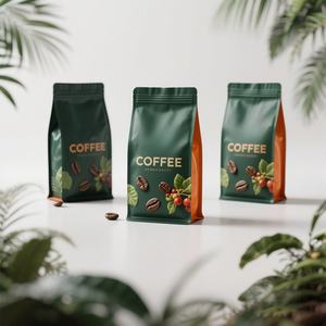 Bolsas de Café Compostables con Fondo Plano y Válvula, Impresión Personalizada, Ecológicas, 250g 1kg, para Empacar Papas Fritas, Azúcar y Otros Alimentos - Product Image 5