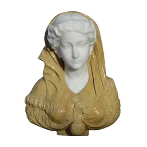 Wholesale Hand Carved Life Size White Marble Bust Statue
