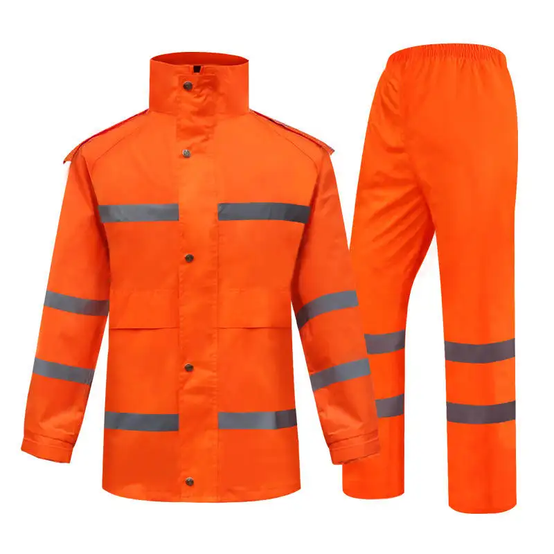 도매 사용자 정의 안전 건설 오렌지 면 전체 산업 작업복 의류 유니폼