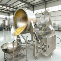Marmite de cuisson industrielle à agitation planétaire pour popcorn, cuve à double enveloppe, chauffage électrique ou à gaz, machine à recouvrir de sirop de caramel