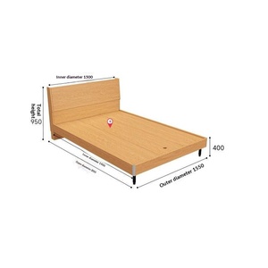 เตียงไม้โอ๊คสั่งทำพิเศษ ขนาด 0.8-2 เมตร สไตล์โมเดิร์นและมินิมอล สำหรับห้องนอนใหญ่ เตียงคู่ขนาด 1.8 เมตร เตียงเดี่ยวขนาด 1.2 เมตร โครงไม้ - Product Image 5