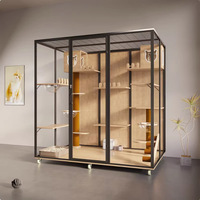 Meubles de chambre personnalisés pour chat : Villa en verre, Niche pour chat, Vitrine d'exposition pour animaux, Cage spacieuse de luxe pour intérieur