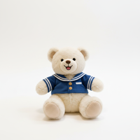 Ours en peluche marin personnalisé pour anniversaire, taille et couleur sur mesure, logo OEM ODM, jouet en peluche en polyester et coton PP