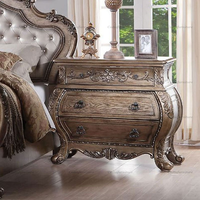 Lit Double Vintage en bois massif, meubles de chambre de mariage Rococo, meubles de maison français Antique sculpté à la main, ensemble de chambre à coucher