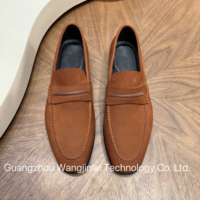 Mocassins Penny pour Hommes de Haute Qualité, Style Designer, en Cuir Véritable, Chaussures Habillées à Enfiler pour le Travail et le Quotidien