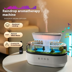 Regenwasser Duft Ent fetter Smart Cool Mist Weißes Rauschen Mini Pflanzen landschaft Regentropfen Luftbe feuchter <span class=keywords><strong>Aroma</strong></span> diffusor - Product Image 3