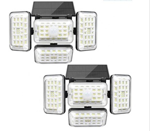 Apliques de pared de pasillo <span class=keywords><strong>IP65</strong></span> Solar luz 140 Leds jardín inalámbrico impermeable Sensor humano LED lámpara de pared al aire libre - Product Image 1