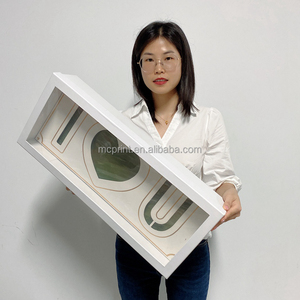New design Mother day deep rose arrangements floral boxes love heart paper gift packaging i love you flower box with foldable