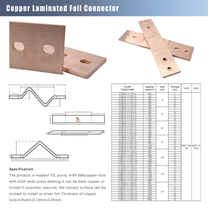 Laminated Copper Foil <strong>Flexible</strong> <strong>Busbar</strong> for EV Battery Module Interconnects Custom OEM Connector - Product Image 4