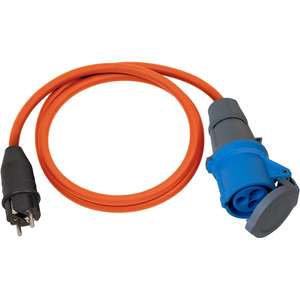 Câble adaptateur brennenstuhl IP44 pour Camping/Maritim 1,5m H07RN-F orange 3G2.5 prise mise à la terre, prise CEE 230V/16A - Product Image 1