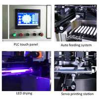 Pluma automática botella de cosméticos contenedor de lápiz labial CNC servo rotación máquina de transferencia de serigrafía