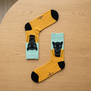 Colorful Striped White Weaving Homewear Sports <b>Socks</b> Regular Right TR Type 1 Wash for Unisex - Product Image 2