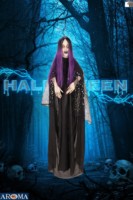 AROMA Sorcière Parlante Effrayante pour Halloween avec Son et Synchronisation des Lèvres pour Maisons Hantées et Fêtes d'Halloween Sinistres